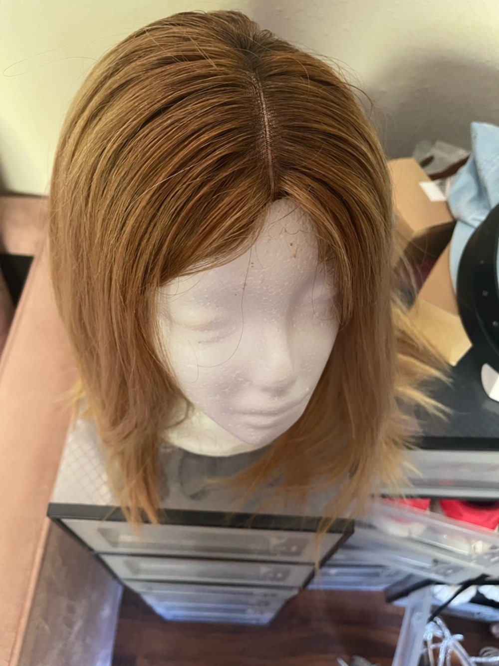 Blonde Long Bob Human Hair Closure Wig - Picture 4 of 4